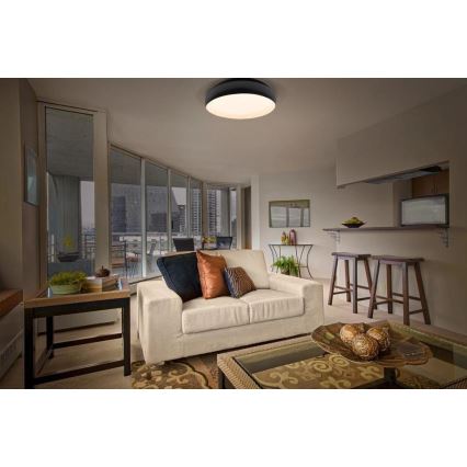 Osram - Dæmpbar LED-loftlampe ORBIS LIVIA LED/24W/230V Ø 43 cm sort/hvid