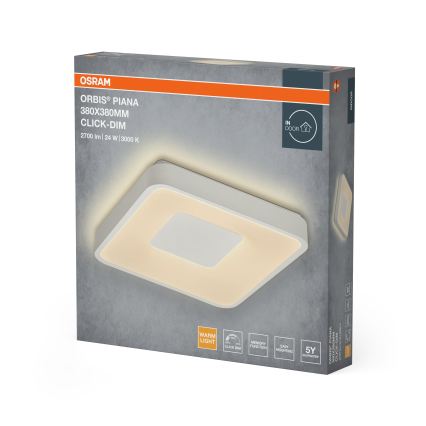 Osram - Dæmpbar LED-loftlampe ORBIS PIANA LED/24W/230V 38x38 cm hvid