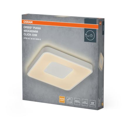 Osram - LED dæmpbar loftlampe ORBIS PIANA LED/36W/230V 48,5x48,5 cm hvid