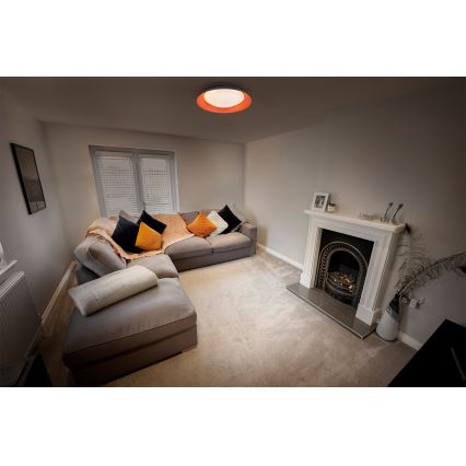 Osram - LED dæmpbar loftlampe ORBIS PLATE LED/19W/230V Ø 31 cm orange/sort