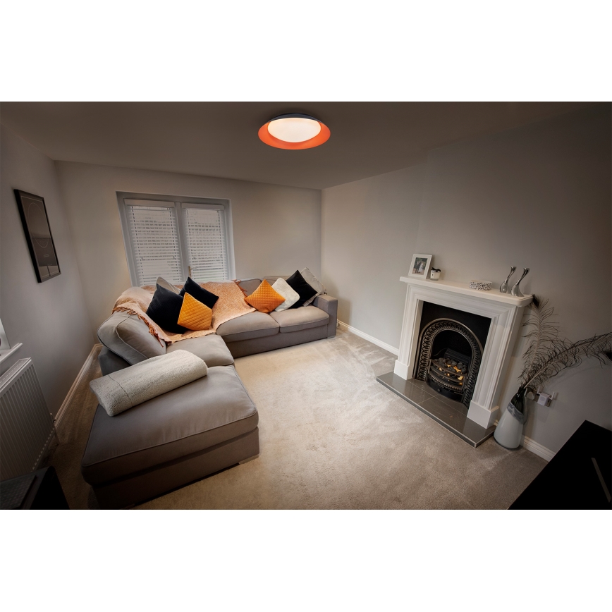Osram - Dæmpbar LED-loftlampe ORBIS PLATE LED/35W/230V pr. 43 cm orange/sort
