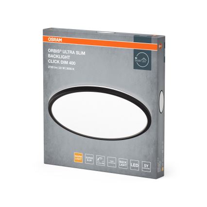 Osram - dæmpbar LED-loftlampe ORBIS ULTRA SLIM LED/22W/230V 3000K Ø 40 cm sort