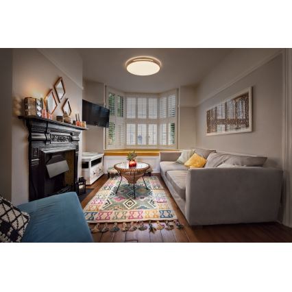 Osram - Dæmpbar LED-loftlampe ORBIS WOODBURRY LED/24W/230V Ø 39 cm beige