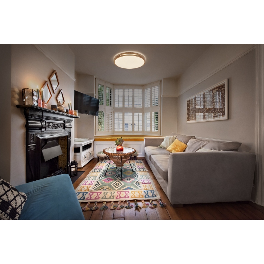 Osram - Dæmpbar LED-loftlampe ORBIS WOODBURRY LED/24W/230V Ø 39 cm beige