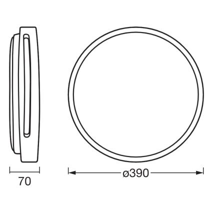 Osram - Dæmpbar LED-loftlampe ORBIS WOODBURRY LED/24W/230V Ø 39 cm beige