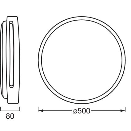 Osram - Dæmpbar LED-loftlampe ORBIS WOODBURRY LED/36W/230V Ø 50 cm