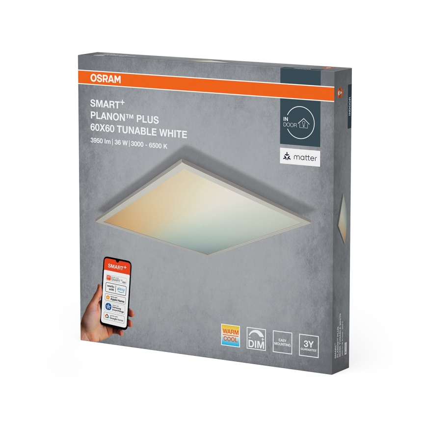 Osram - dæmpbar LED-loftarmatur SMART+ PLANON LED/36W/230V 60x60 cm 3000-6500K Wi-Fi