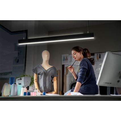 Osram - Dæmpbar LED-pendel med wireophæng OFFICE LINE LED/42W/230V 4000K 112,6 cm sort