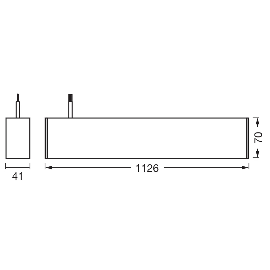 Osram - Dæmpbar LED-pendel med wireophæng OFFICE LINE LED/42W/230V 4000K 112,6 cm sort
