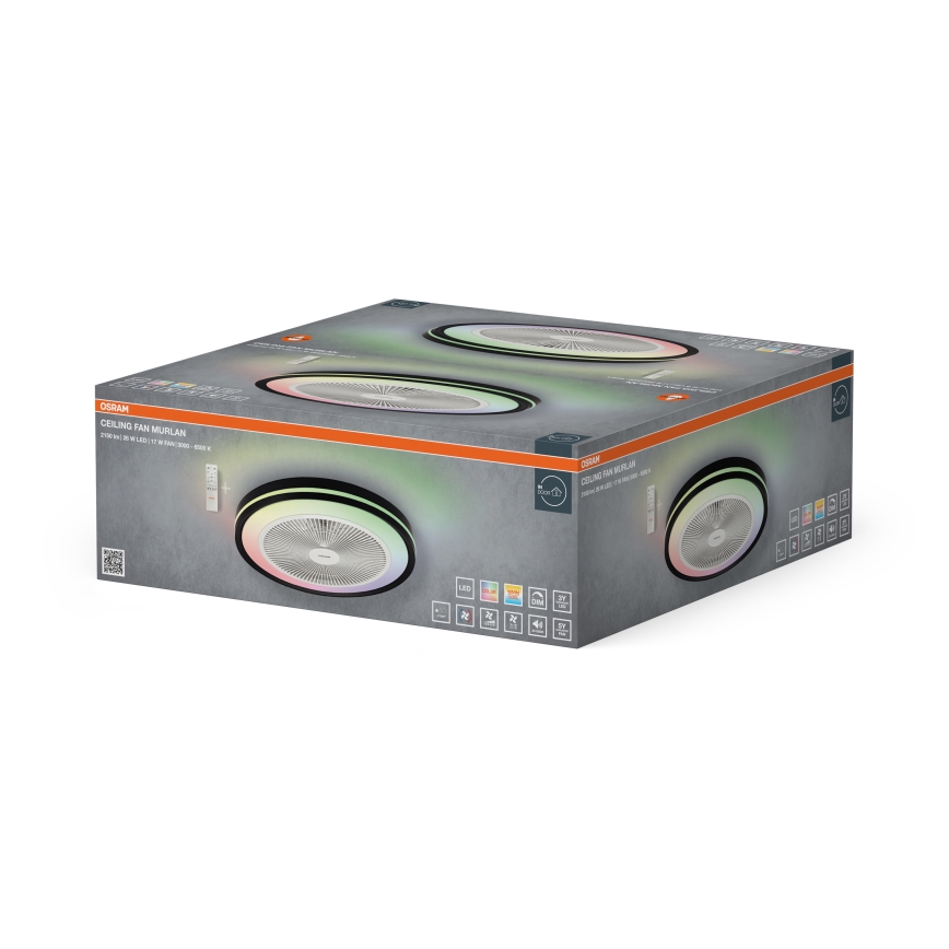 Osram - Dæmpbar LED-loftlampe med ventilator MURLAN LED/26W/230V 3000-6500K + fjernbetjening