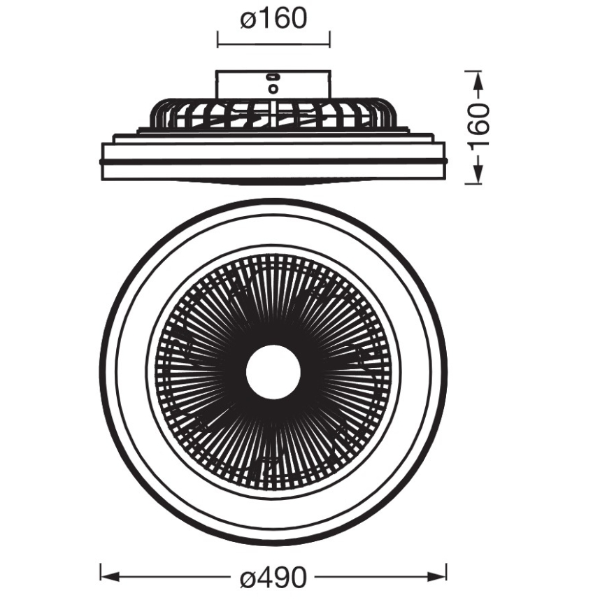 Osram - Dæmpbar LED-loftlampe med ventilator MURLAN LED/26W/230V 3000-6500K + fjernbetjening