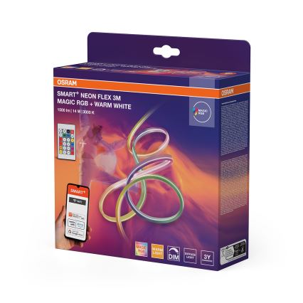 Osram - LED RGBW dæmpbar udendørs LED-strip SMART+ MAGIC 3 m LED/14W/230V IP44 Wi-Fi + fjernbetjening