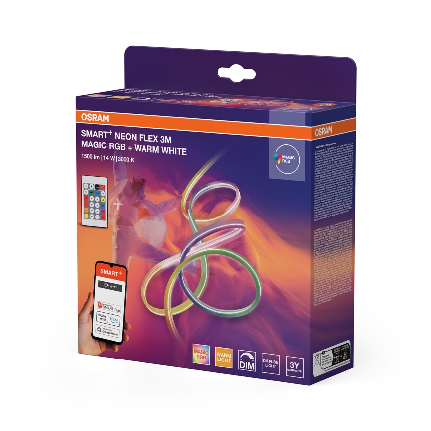 Osram - LED RGBW dæmpbar udendørs LED-strip SMART+ MAGIC 3 m LED/14W/230V IP44 Wi-Fi + fjernbetjening