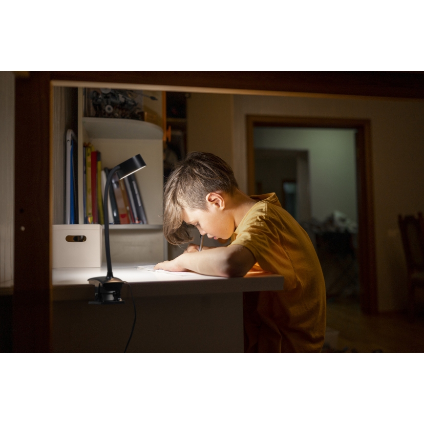 Osram - LED dæmpbar bordlampe med klemme OFFICE LINE LED/4,8W/230V 3000/4000/6500K sort