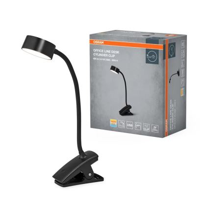 Osram - LED dæmpbar bordlampe med klemme OFFICE LINE LED/4,8W/230V 3000/4000/6500K sort