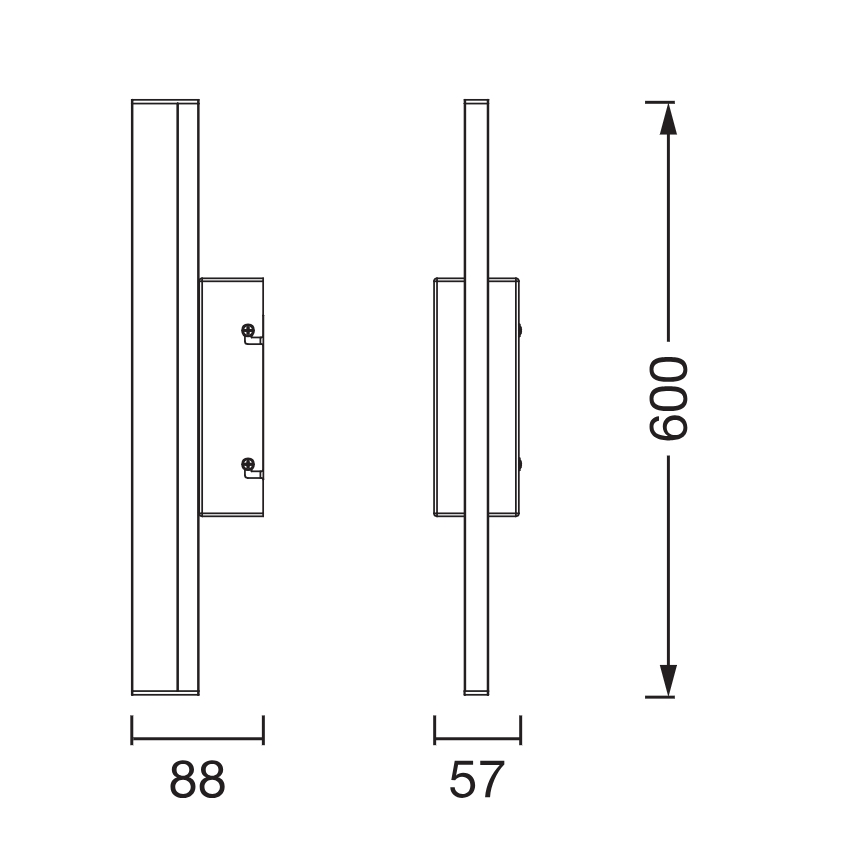 Osram - Dæmpbar LED-spejlbelysning til badeværelset ORBIS MIRROR LED/10W/230V 3000/4000K 60 cm IP44 sort