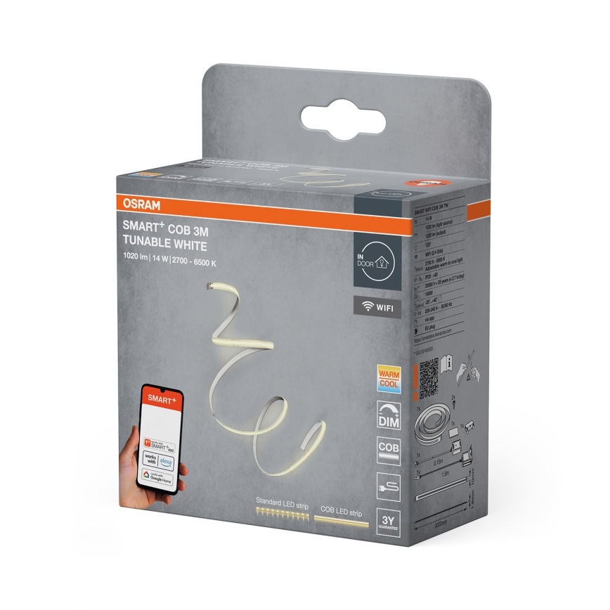 Osram - dæmpbar LED-strip SMART+ COB 3m LED/14W/230V 2700-6500K Wi-Fi