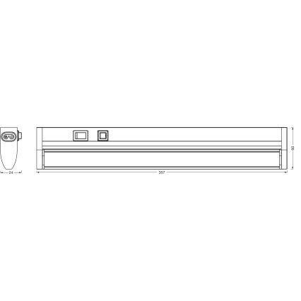 Osram - Dæmpbar LED-underskabslampe LINEAR TURN LED/6W/230V 3000/4000/6500K 35 cm hvid