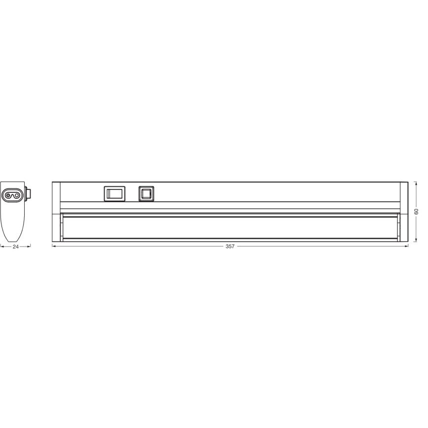 Osram - Dæmpbar LED-underskabslampe LINEAR TURN LED/6W/230V 3000/4000/6500K 35 cm hvid