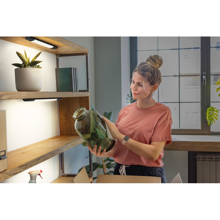 Osram - LED dæmpbar underskabslampe med bevægelsessensor LINEAR EDGE LED/4W/230V 3000/4000/6500K 30 cm sort