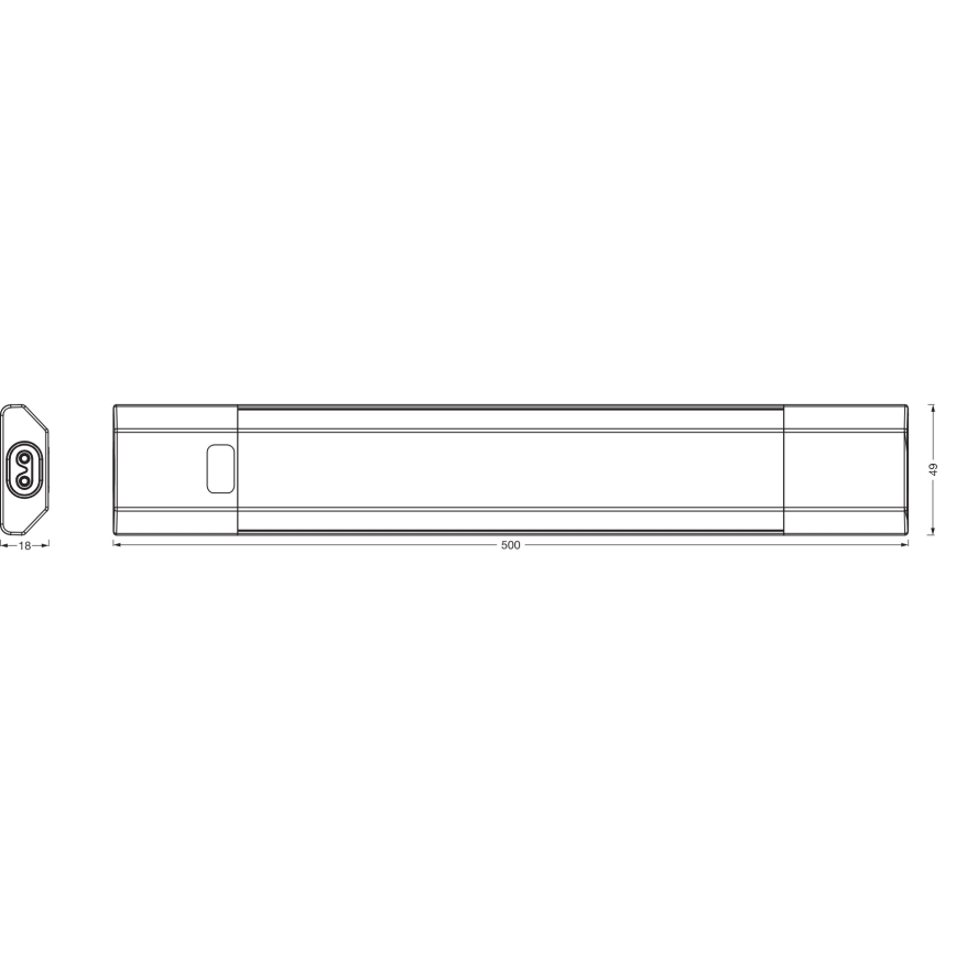 Osram - LED dæmpbar underskabslampe med bevægelsessensor LINEAR EDGE LED/8W/230V 3000/4000/6500K 50 cm hvid