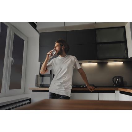 Osram - Dæmpbar LED-underskabsarmatur med bevægelses- og skumringssensor LINEAR LED/5W/5V 3000K 35 cm hvid