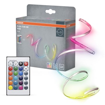 Osram - Dæmpbar RGBW LED-strip FLEX COB 5m LED/24W/230V 2700-6500K + fjernbetjening