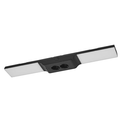 Osram - Dæmpbar undermonteret LED-armatur med stikkontakter UNDERCABINET LED/10W/230V 3000K 54,8 cm sort