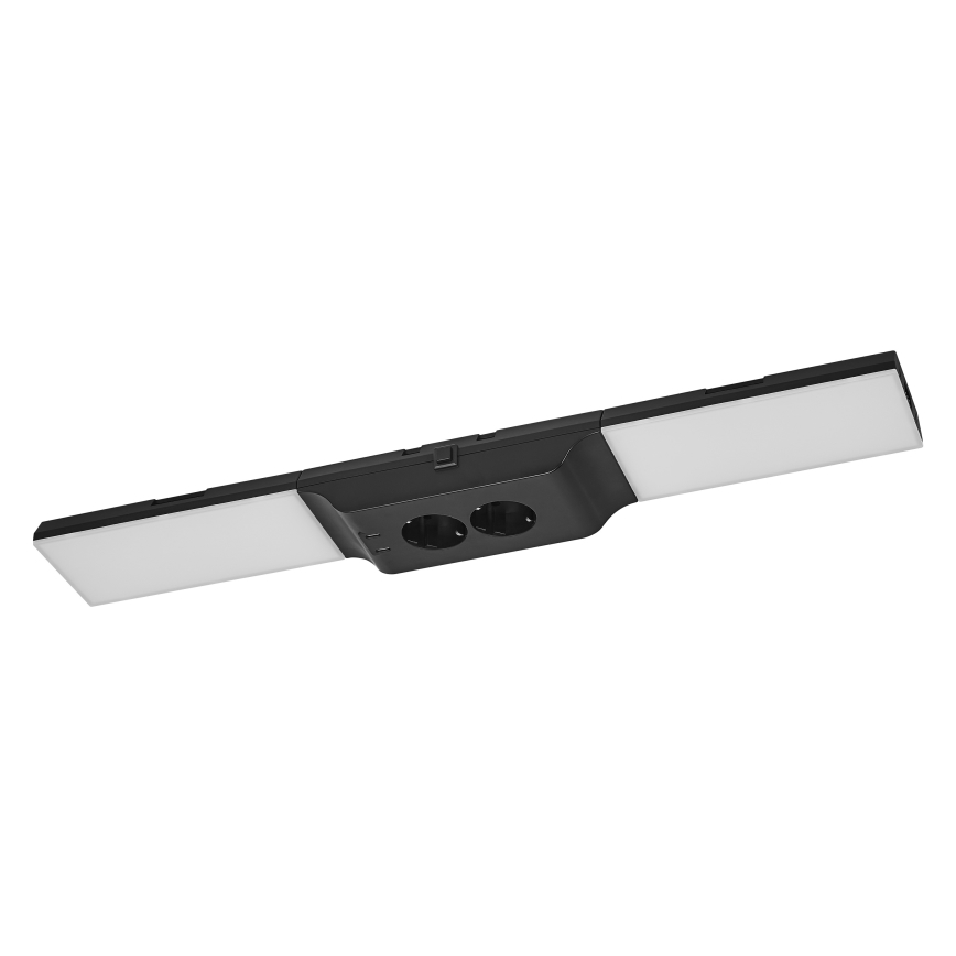 Osram - Dæmpbar undermonteret LED-armatur med stikkontakter UNDERCABINET LED/10W/230V 3000K 54,8 cm sort
