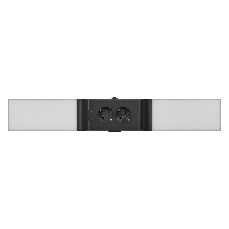 Osram - Dæmpbar undermonteret LED-armatur med stikkontakter UNDERCABINET LED/10W/230V 3000K 54,8 cm sort