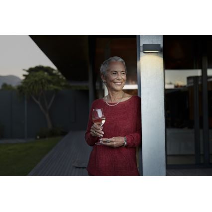 Osram - Dæmpbar LED-solcelledrevet vægarmatur med sensor ENDURA STYLE LED/10,7W/4,2V 2000 mAh IP65 antracit