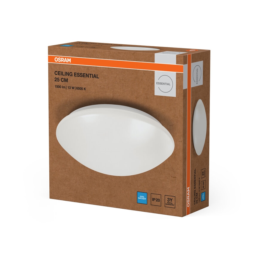 Osram - ESSENTIAL LED-loftlampe, 13 W, 230 V, 6500 K, Ø 25 cm