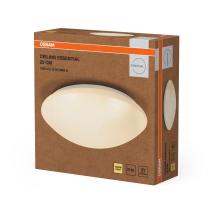 Osram - ESSENTIAL LED-loftlampe LED/13W/230V Ø 25 cm hvid