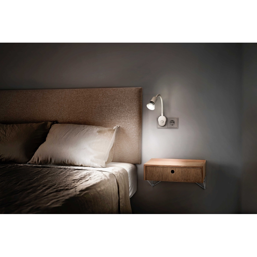Osram - Fleksibel væglampe PLUG TUBE FLEX 1xGU10/5W/230V hvid