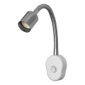 Osram - Fleksibel væglampe PLUG TUBE FLEX 1xGU10/5W/230V mat krom/hvid