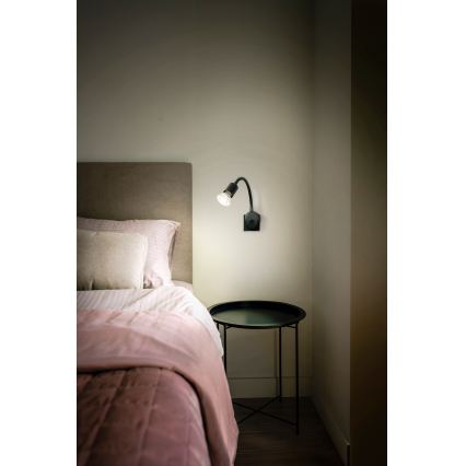 Osram - Fleksibel væglampe PLUG TUBE FLEX 1xGU10/5W/230V sort