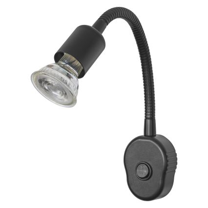 Osram - Fleksibel væglampe PLUG TUBE FLEX 1xGU10/5W/230V sort