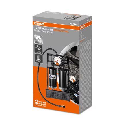 Osram - Fodluftpumpe med manometer TYREINFLATE 20 ESSENTIAL OFP20ESN