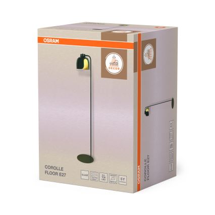 Osram - Gulvlampe DECOR COROLLE 1xE27/15W/230V grøn