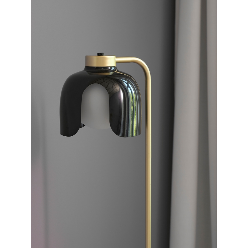 Osram - Gulvlampe DECOR COROLLE 1xE27/15W/230V sort/guld