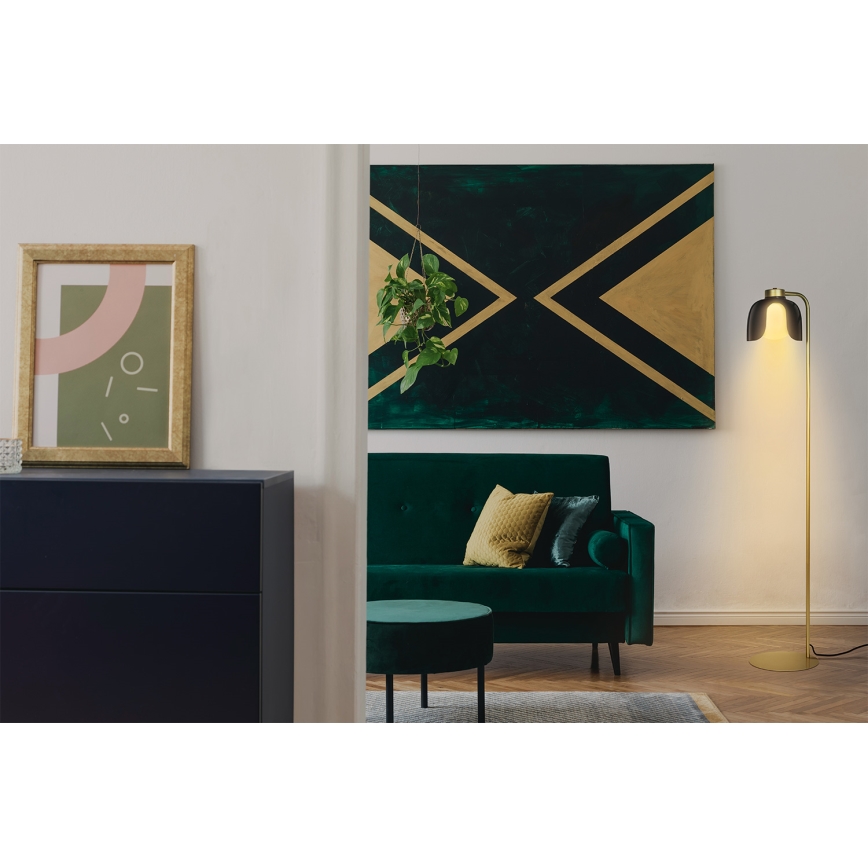 Osram - Gulvlampe DECOR COROLLE 1xE27/15W/230V sort/guld