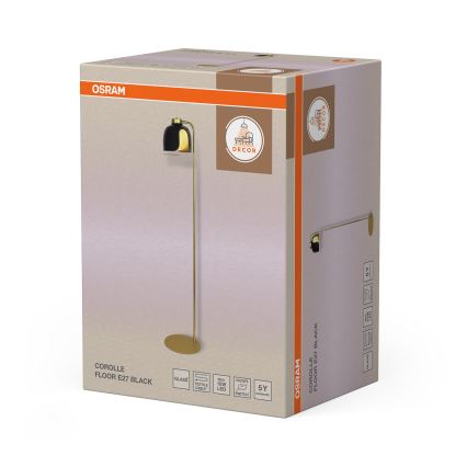 Osram - Gulvlampe DECOR COROLLE 1xE27/15W/230V sort/guld