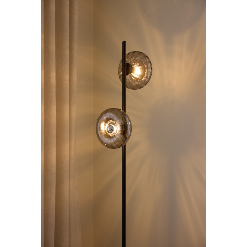 Osram - Gulvlampe DECOR SMOKE 2xE14/12W/230V sort/røget grå