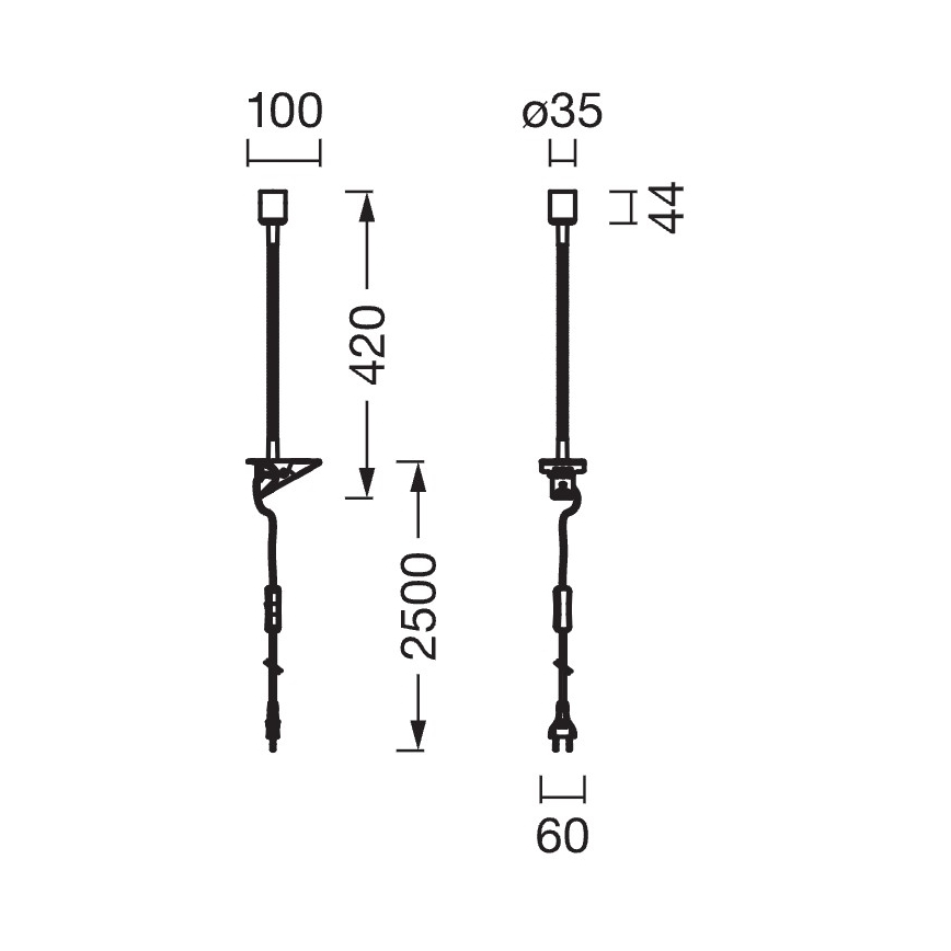 Osram - Klemelampe CLIP TUBE FLEX 1xGU10/5W/230V sort