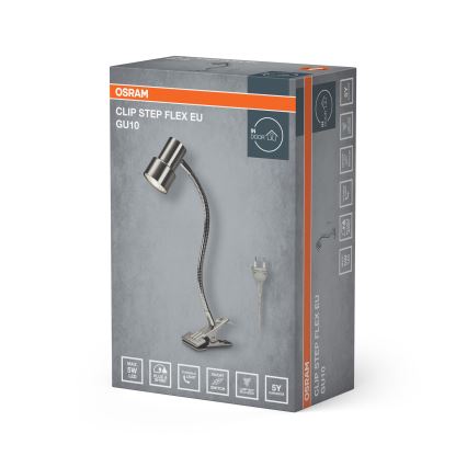Osram - Lampe med klemme CLIP STEP FLEX 1xGU10/5W/230V mat krom