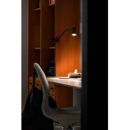 Osram - Lampe med klemme CLIP STEP FLEX 1xGU10/5W/230V sort