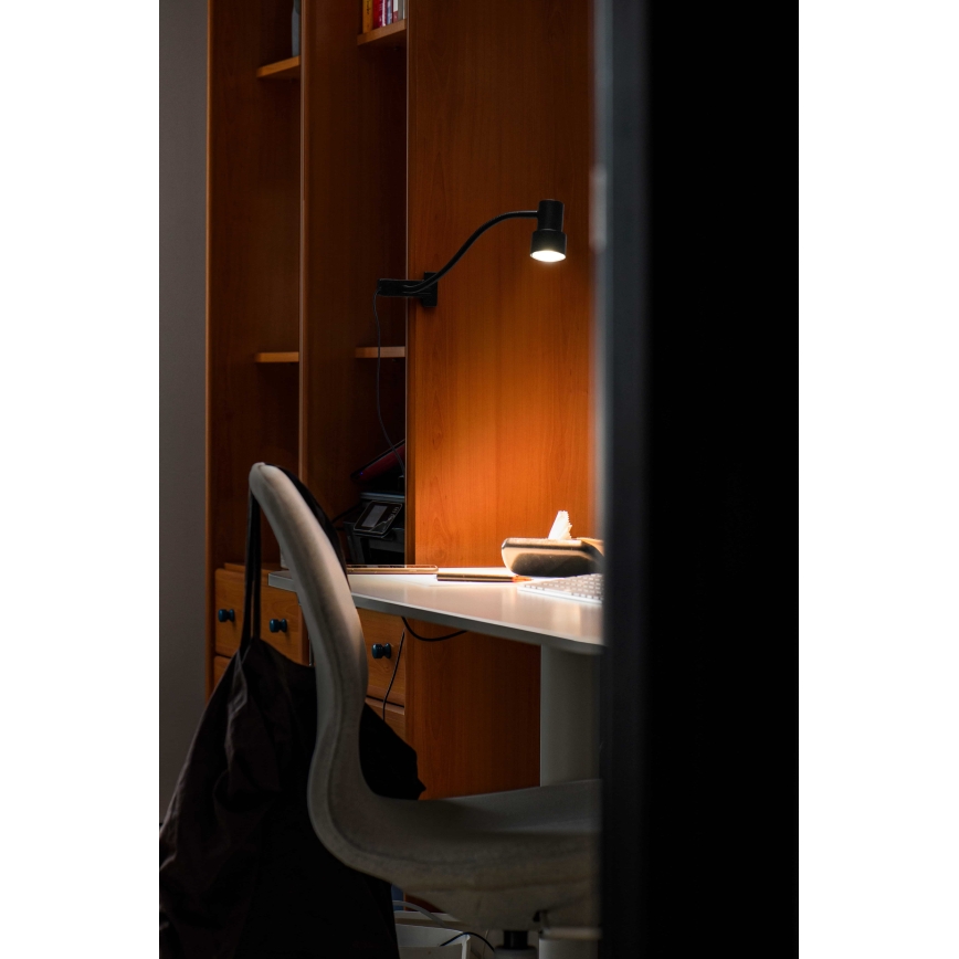 Osram - Lampe med klemme CLIP STEP FLEX 1xGU10/5W/230V sort