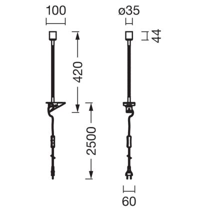 Osram - Lampe med klemme CLIP TUBE FLEX 1xGU10/5W/230V mat krom