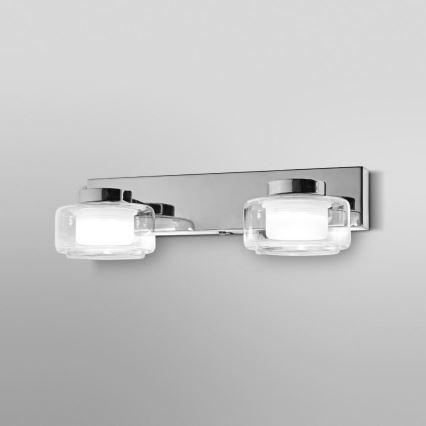 Osram - LED badeværelses væglampe ORBIS FLAME 2xLED/5,5W/230V 3000/4000K IP44 blank krom