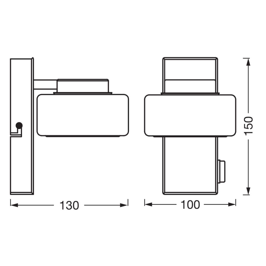 Osram - LED Badeværelses væglampe ORBIS FLAME LED/5,5W/230V 3000/4000K IP44 sort